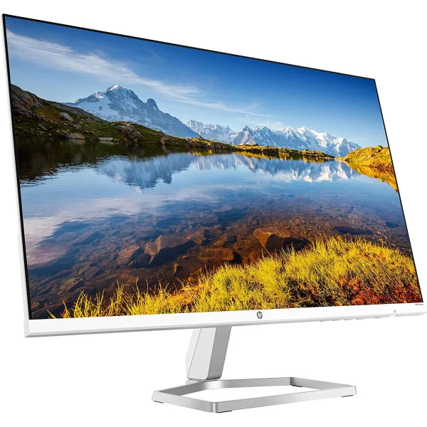 HP M24fwa 23.8" FHD Monitor, Integrated Speakers, White Color, Connectivity : VGA, HDMI 1.4